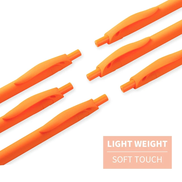 Alt view image 4 of 6 - Pens Bulk, 50 Pack No Bleed Orange Click Pen, Wholesale Retractable Ballpoint Pens, Pens Medium Point, Smooth Ink Pen, 1.0MM Orange Ink