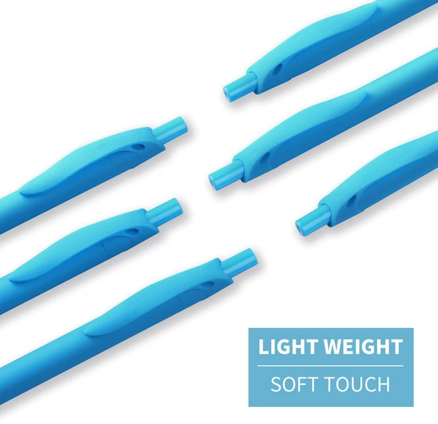 Alt view image 4 of 6 - Pens Bulk, 50 Pack No Bleed Sky Blue Click Pen, Wholesale Retractable Ballpoint Pens, Pens Medium Point, Smooth Ink Pen, 1.0MM Sky Blue Ink