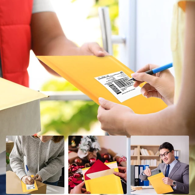 Alt view image 7 of 7 - Kraft Bubble Mailers 6x10 Inch 100Pack Yellow Self-Seal Padded Envelopes Bubble Opaque Padded Mailers Shipping Bags for Small Businesses to Package and Mail Jewelry, Electronic Products