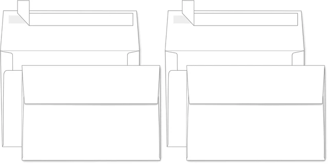 Main image of A4 White Envelopes 4x6 200 Pack, 4.25 x 6.25 Inches