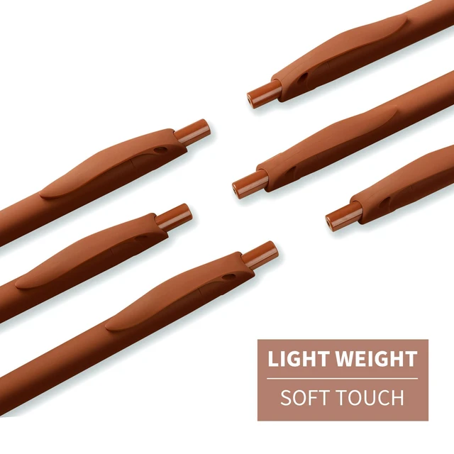 Alt view image 4 of 6 - Pens Bulk, 50 Pack No Bleed Brown Click Pen, Wholesale Retractable Ballpoint Pens, Pens Medium Point, Smooth Ink Pens, 1.0MM Brown Ink
