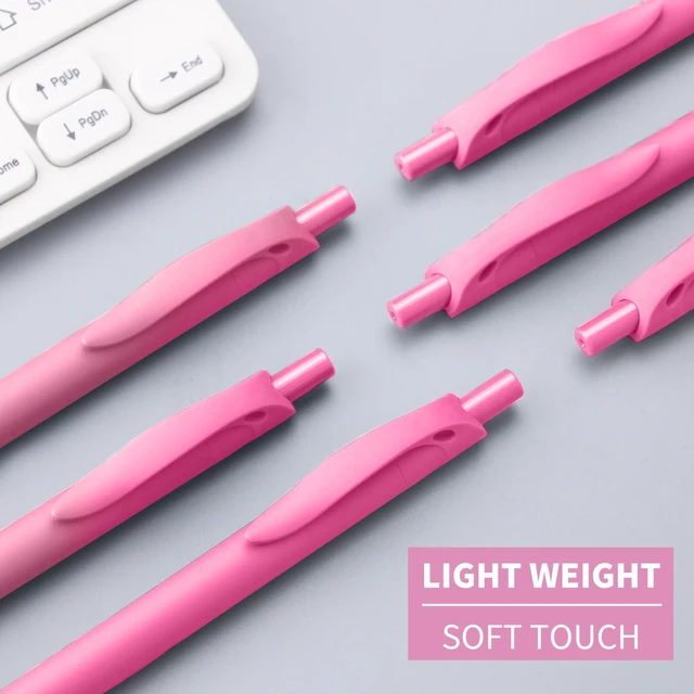 Alt view image 4 of 6 - Pens Bulk, 50 Pack No Bleed Click Pens, Wholesale Retractable Ballpoint Pens, Pen Medium Point, Smooth Ink Pen, 1.0MM Pink Ink