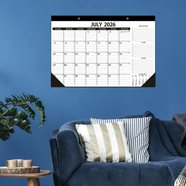 Alt view image 6 of 6 - Desk Calendar 2026-2027,July 2026 to December 2027, Desk calendar 2026-2027 with to-do list,2027 Calendar 18 Months,Calendar 2026-2027-17" x 12" for Home or Office