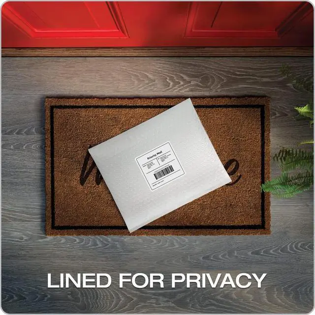 Alt view image 5 of 7 - Bubble Mailers, 8.5 x 11 Shipping Envelopes, Water Resistant White Poly Padded Envelopes, Redi-Strip Peel Off Closure, 25/Box (QUA85859)