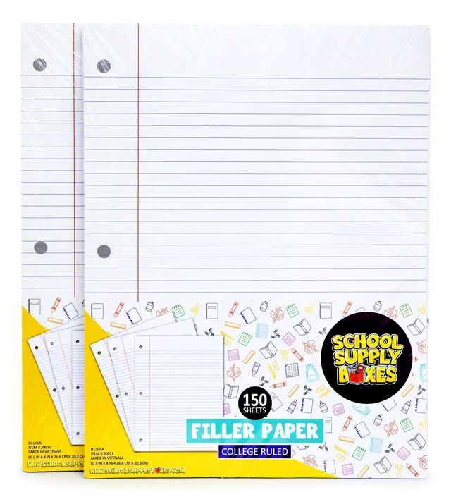 Alt view image 4 of 7 - High Writing Case (2 Boxes) | Back to Essentials Kit for Students & Teachers | Includes College-Ruled Filler Paper, College-Ruled Notebooks, 12 ct. Pens, & More