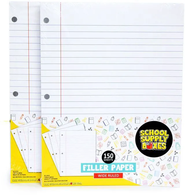 Alt view image 5 of 7 - Elementary Writing Case (2 Boxes) | Back to Essentials Kit for Students & Teachers | Includes Wide-Ruled Filler Paper, Wide-Ruled Notebooks, 12 ct. Pens, & More