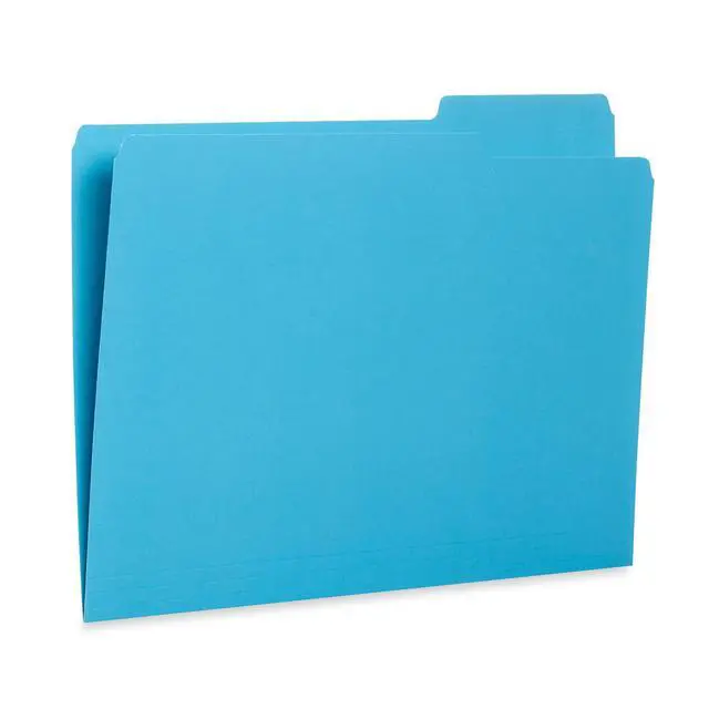 Alt view image 5 of 7 - 100 File Folders, Letter Size, 1/3 Cut, Gem Tones Durable 11pt, 1/3 Cut Top Tab, Colorful Gem Tones, for Office, School, and Home File Organization