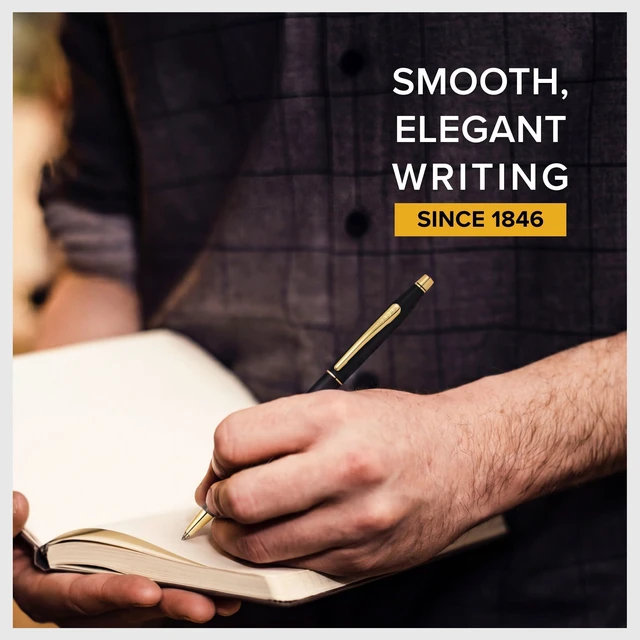 Alt view image 2 of 6 - Classic Century Ballpoint Pen, Black & Gold, Medium Point, Black Ink Refillable Pen for Effortless Writing, Durable Construction, Premier Distinctive Look, Gift-Ready Presentation