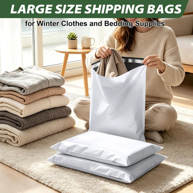Alt view image 2 of 7 - Poly Mailers Variety Pack 20 for Small bussiness Clothes (14x18"and 18x22") Waterproof Thick Shipping Bags Polymailers Assorted Size for Clothes Shoes Socks Books Toys and Others Small Bussiness
