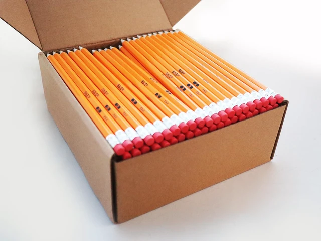 Alt view image 3 of 7 - #2 HB Pencils, 200 Count Pre-Sharpened, Wood-Cased,with Eraser Tops, Bulk Yellow Pencils for Classroom Teacher Supplies