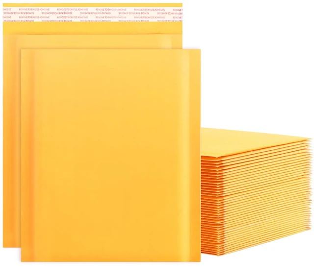 Main image of Kraft Bubble Mailers 8.5x11inch 50Pack Yellow Self-Seal Padded Envelopes Bubble Opaque Padded Mailers Shipping Bags for Small Businesses to Package and Mail Jewelry, Electronic Products