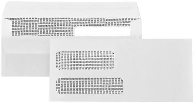 Main image of 500#9 Double Window Security Envelopes, Flip & Seal 3 7/8 x 8 7/8 in, Security Tint, Flip and Seal, for QuickBooks Invoices, Statements, Billing Mailings