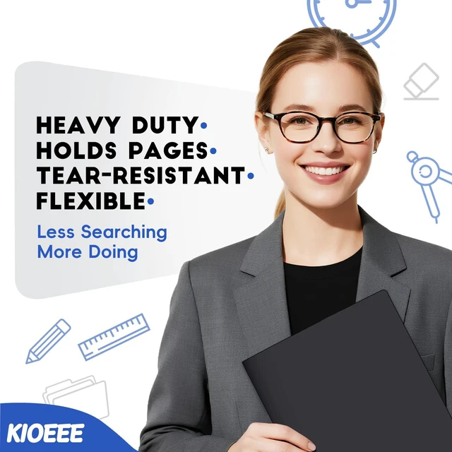 Alt view image 2 of 7 - Plastic Folders with Pockets (48 Pack). Heavy Duty Plastic Folders with 2 Pocket and Business Card Slot. Fit Letter Size Paper, Black for School
