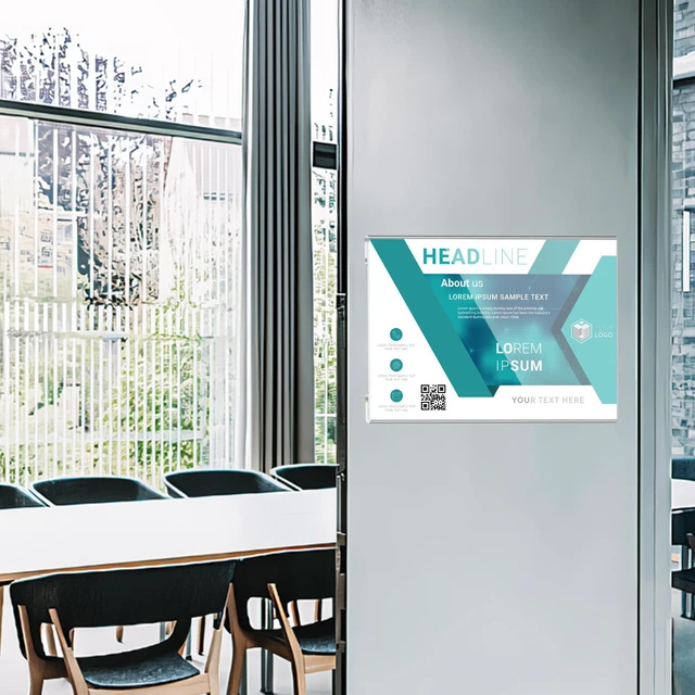 Alt view image 6 of 7 - 24 Pack 11x8.5 Acrylic Sign Holder Wall Mount, Horizontal Plastic Wall Signs Acrylic Frame Photo Menu Flyer Display Holders with Adhesive Tape for Office, Home, Store, Restaurant - No Drilling