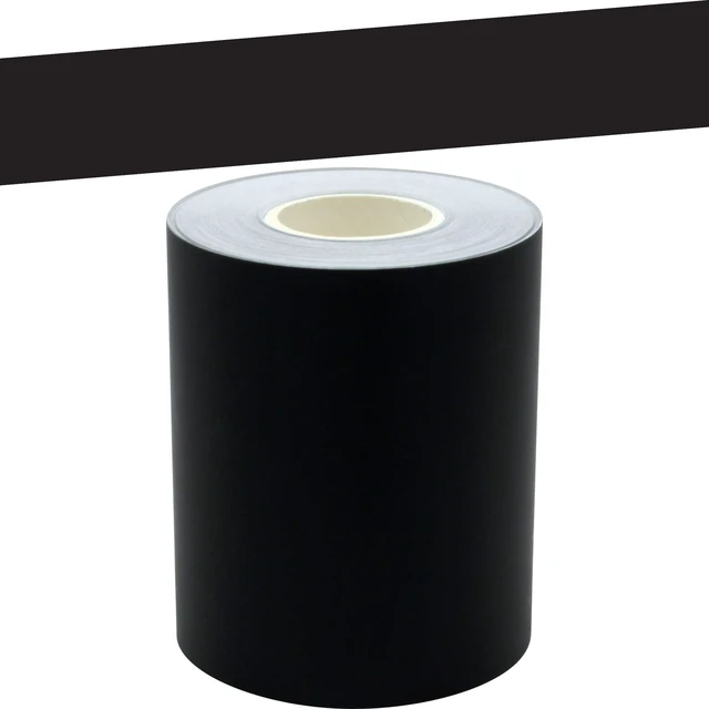 Main image of Black Straight Rolled Border Trim - 50ft - Decorate Bulletin Boards, Walls, Desks, Windows, Doors, Lockers, Schools, Classrooms, Homeschool & Offices