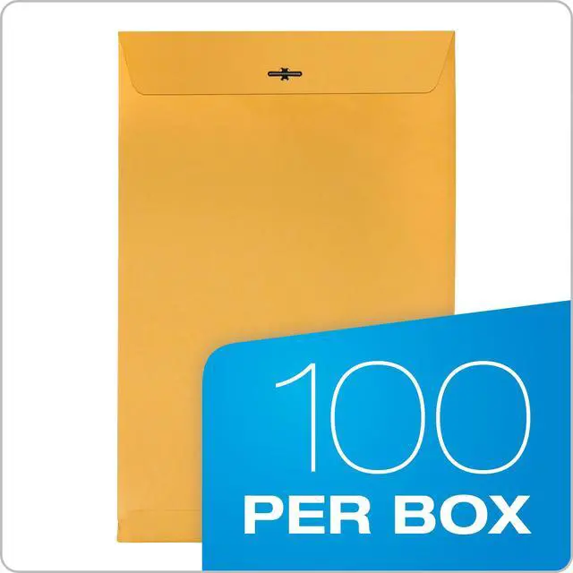 Alt view image 4 of 7 - 10 x 15 Clasp Envelopes, Clasp and Gummed Closures for Storing or Mailing, Heavy-Duty 32 lb Kraft Paper, 100 per Box (QUA37798)