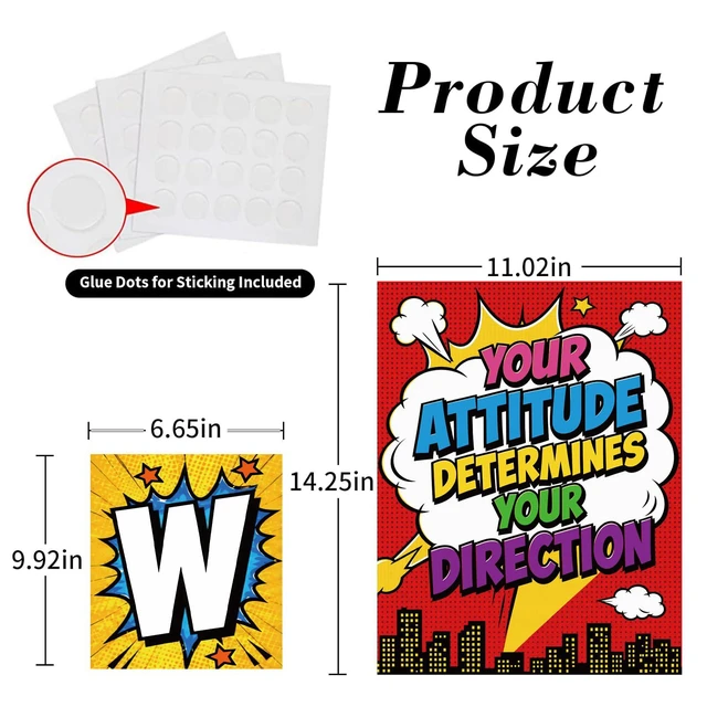 Alt view image 2 of 7 - 13 Pieces Hero Affirmation Bulletin Board Posters Classroom Decor Inspirational Quote Positive Affirmation Motivational Posters with Welcome Sign for School Decor Classroom Decorations
