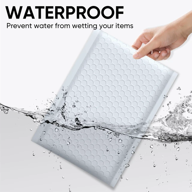 Alt view image 3 of 6 - White Bubble Mailers 8.5 x 12 Inch 100 Pack, Usable Size 8.25X12 Inch Poly Mailers,Mailing Envelopes,Shipping MailerOpaque Self Seal Adhesive Waterproof Bags for Packaging and Shipping