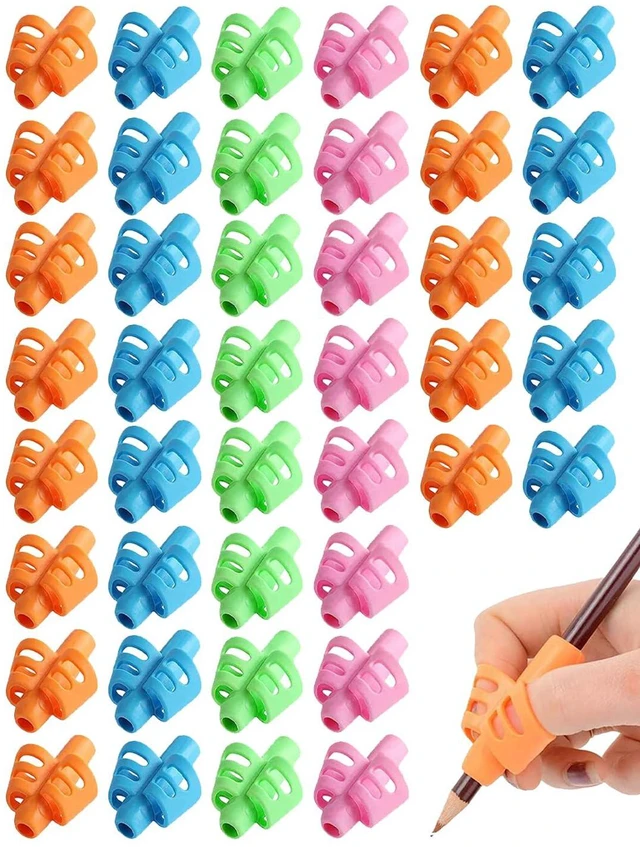 Main image of 60 Pcs Pencil Grips for Kids Handwriting Pencil Holder for Kids Posture Correction Writing Training for Toddlers Silicone Pencil Grip Bulk