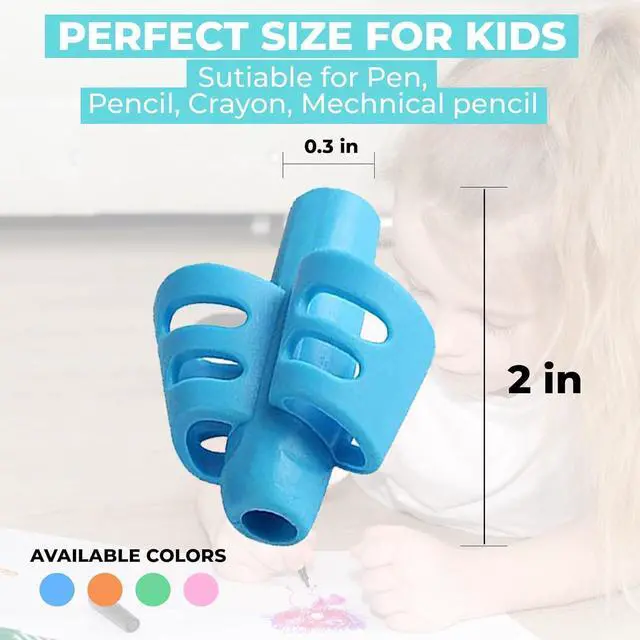 Alt view image 2 of 5 - 60 Pcs Pencil Grips for Kids Handwriting Pencil Holder for Kids Posture Correction Writing Training for Toddlers Silicone Pencil Grip Bulk