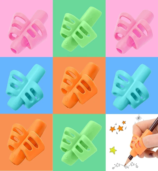 Alt view image 5 of 5 - 60 Pcs Pencil Grips for Kids Handwriting Pencil Holder for Kids Posture Correction Writing Training for Toddlers Silicone Pencil Grip Bulk