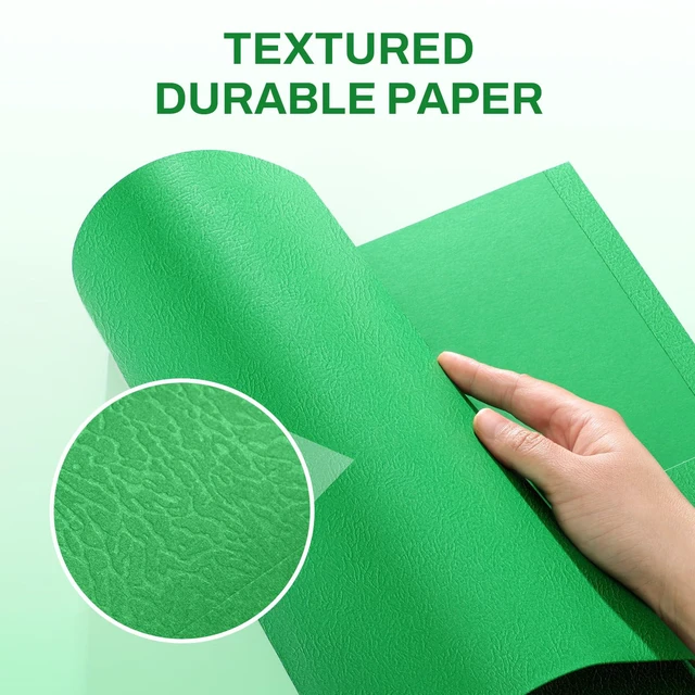 Alt view image 3 of 7 - Two Pocket Folders, 50 Pack File Folders with Business Card Slot, Textured Paper, Fit Letter Size Paper, Paper File Folder for School Office Home Business, Green