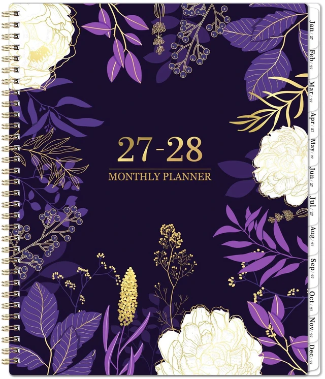 Main image of 2027-2028 Monthly Planner - 2 Year Monthly Planner/Calendar 2027-2028, Jan 2027 - Dec 2028, 11" x 9", 24 Monthly Planner with Tabs, Back Pocket, Holidays, Twin-Wire Binding, Note Pages