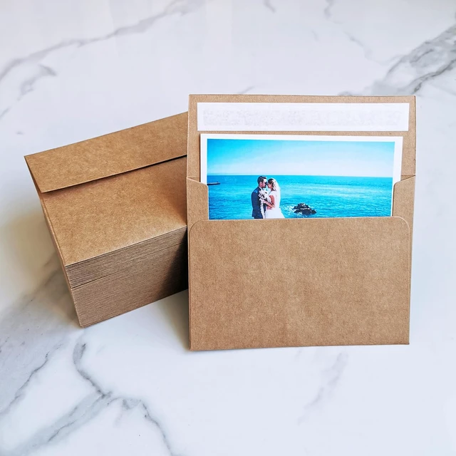 Alt view image 7 of 7 - 1000 Pcs A2 Invitation Envelopes in Kraft Brown Peel & Press Self Seal 4 3/8 x 5 3/4 Square Flap Envelopes RSVP Return Envelopes 100lb. for Announcement Mailing 4x5 Greeting Cards Photo 1/4 Fold Cards