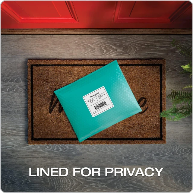 Alt view image 5 of 7 - Bubble Mailers, 8.5 x 11 Shipping Envelopes, Water Resistant Teal Poly Padded Envelopes, Redi-Strip Peel Off Closure, 25 Per Box (QUA85860)