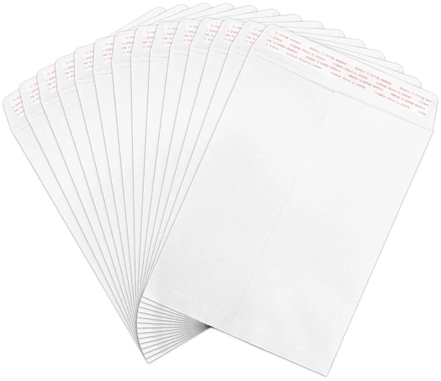 Main image of Catalog Envelopes 9x12, White, 100 PCS Self Seal, Large Mailing Envelopes, Letter Size, 100GSM Paper