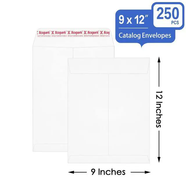 Alt view image 2 of 7 - 250 PCS 9x12 inches Security Catalog Envelopes Printable Self Seal Envelopes, Anti Tear White Kraft Envelopes for Invitation Cards, Pictures, Photos, Documents