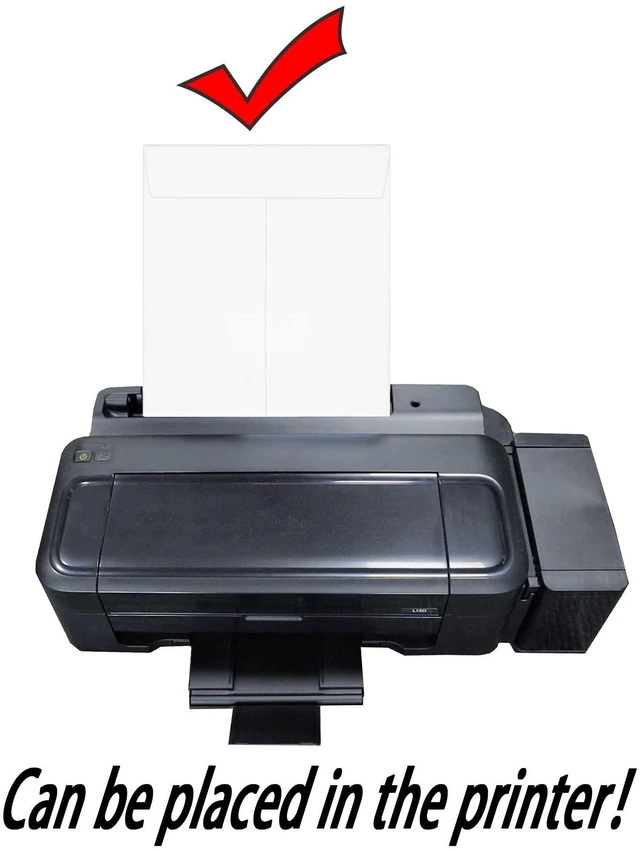 Alt view image 4 of 7 - 250 PCS 9x12 inches Security Catalog Envelopes Printable Self Seal Envelopes, Anti Tear White Kraft Envelopes for Invitation Cards, Pictures, Photos, Documents