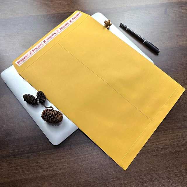 Alt view image 3 of 5 - 250 PCS 10x13 inches Security Catalog Envelopes Printable Self Seal Envelopes, Anti Tear brown Kraft Envelopes for Invitation Cards, Pictures, Photos, Documents