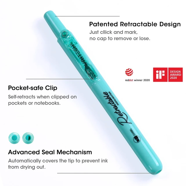 Alt view image 2 of 7 - Retractable Highlighters Bible Set: Pastel Colors Chisel Tip 12ct Refillable Marker Pens No Bleed & Smear for Home School Office Highlighting Journaling Drawing Coloring Note-taking Writing