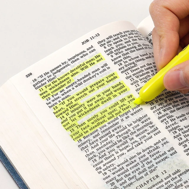 Alt view image 5 of 7 - Retractable Highlighters Chisel Tip: 12ct Fluorescent Yellow Ink Refillable Marker Pens No Bleed & Smear for Home School Office Highlighting Journaling Drawing Coloring Note-taking Writing