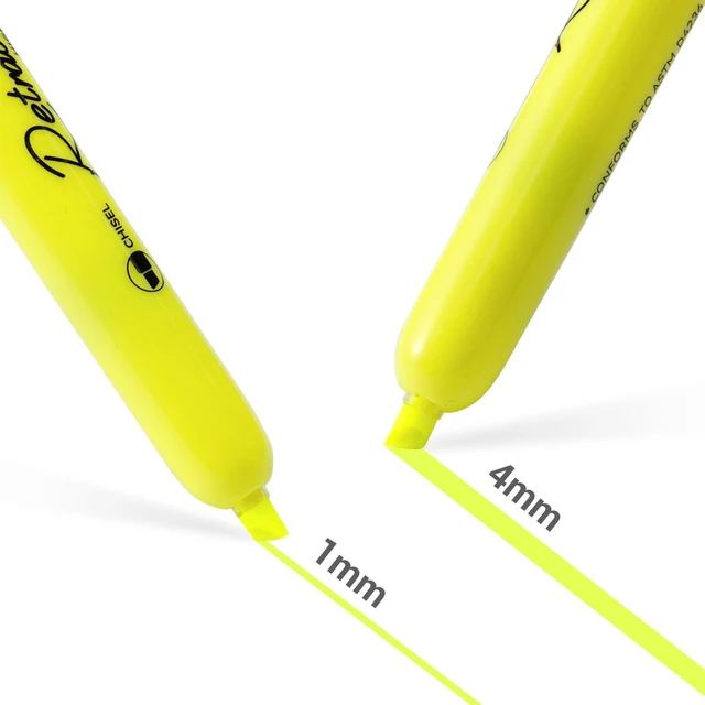 Alt view image 4 of 7 - Retractable Highlighters Chisel Tip: 12ct Fluorescent Yellow Ink Refillable Marker Pens No Bleed & Smear for Home School Office Highlighting Journaling Drawing Coloring Note-taking Writing