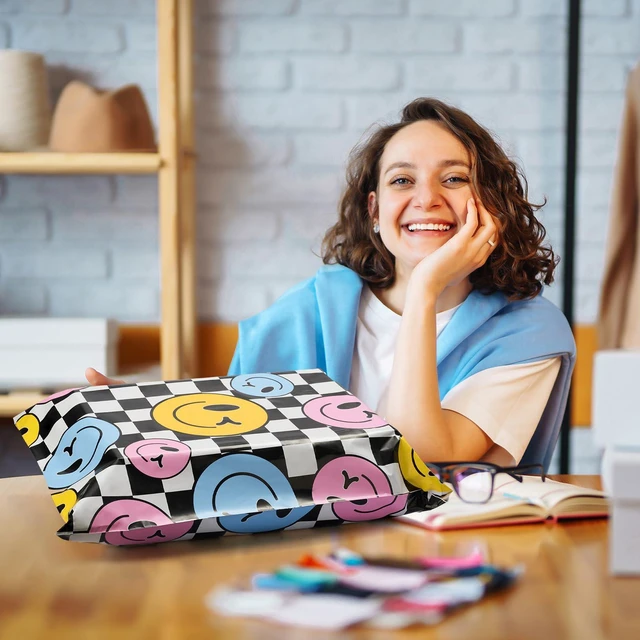 Alt view image 4 of 7 - Poly Mailers 14.5x19" 50pcs,Cute Shipping Bag for Clothes,Smiley Self Adhesive Mailing Shipping Envelopes,Waterproof Mailers Poly Bags,Large Packaging Bags for Business,Boutique&Online