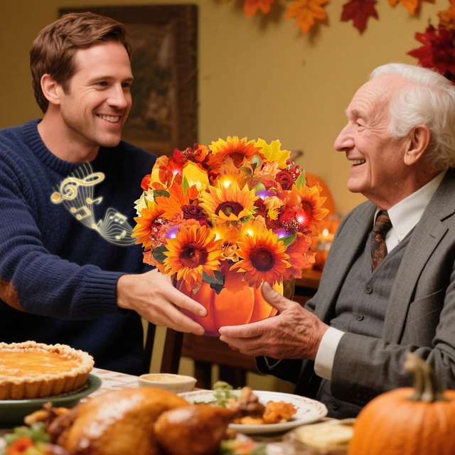 Alt view image 7 of 7 - Thanksgiving Cards, Pop Up Fall Sunflower Bouquet with Music and Light, Thanksgving Gifts Sunflower Gifts for Mom, Women, Wife, Sister
