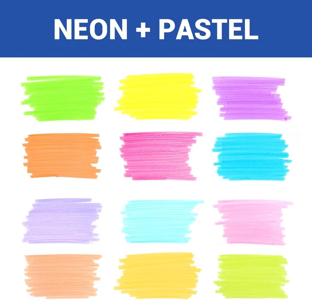 Alt view image 2 of 7 - Retractable Highlighters Assorted Colors: Chisel Tip Click Aesthetic Highlighter Marker Pens Pack Multi Colored Ink No Bleed Smear for Highlighting Journaling (12ct Neon+Pastel)