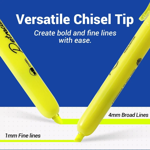 Alt view image 4 of 7 - Retractable Highlighters Assorted Colors: Chisel Tip Click Aesthetic Highlighter Marker Pens Pack Multi Colored Ink No Bleed Smear for Highlighting Journaling (12ct Mild+Vintage)