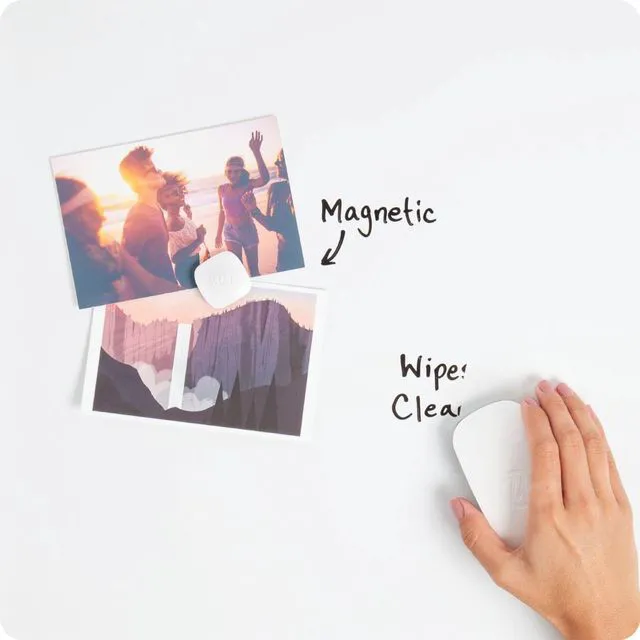 Alt view image 3 of 6 - Contempo Magnetic Dry Erase Board White Board, 11" x 14", Gray Modern Frame, Includes Magnet and Marker