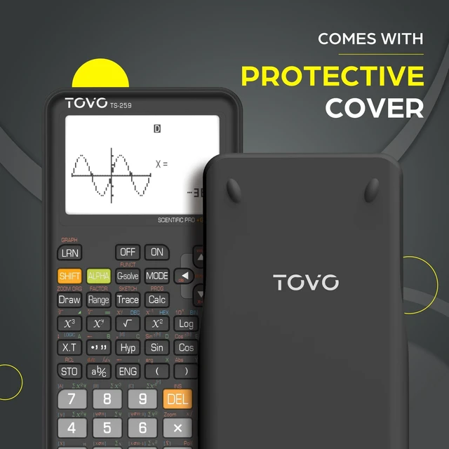 Alt view image 7 of 7 - TOVO Scientific Calculator with Graphic Functions, 360+ Functions Graphing Calculator for Students, Large 3" Screen Multi-Mode Scientific Calculators for High School & College, TS-259