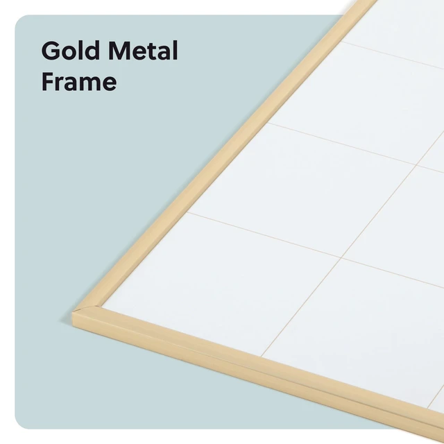 Alt view image 4 of 6 - Dry Erase Calendar White Board, 24" x 18", Gold Aluminum Frame
