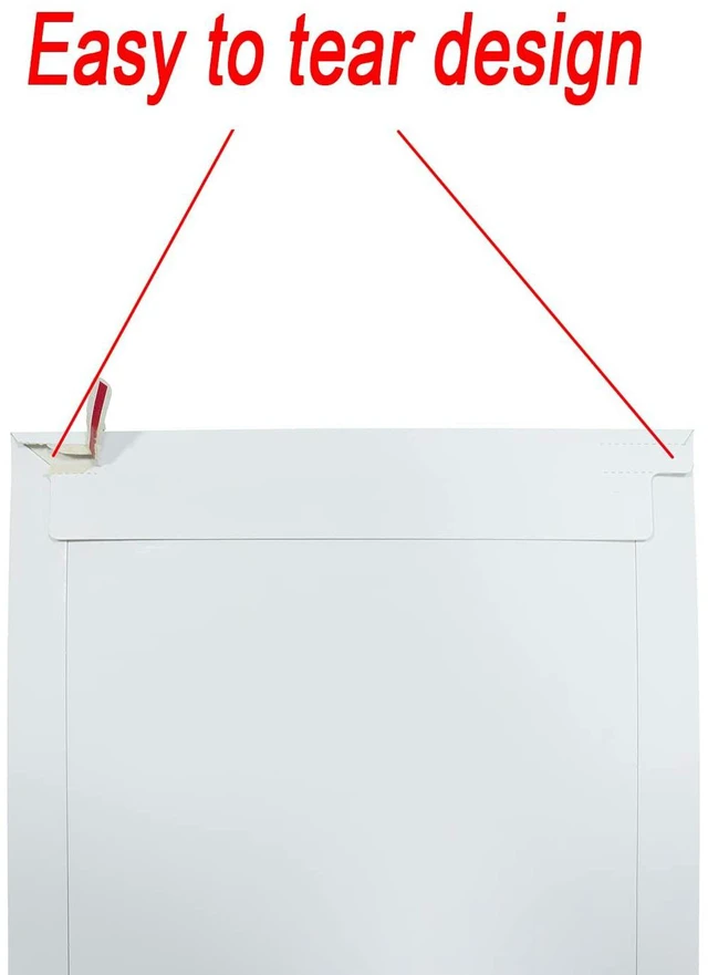 Alt view image 5 of 5 - Rigid Mailers 30 Pack 9.5 x 12.5 inches White Self Seal Stay Flat Bulk Cardboard Kraft No Bend Mailers Peel and Seal for Document Photos Pictures Papers Files CD