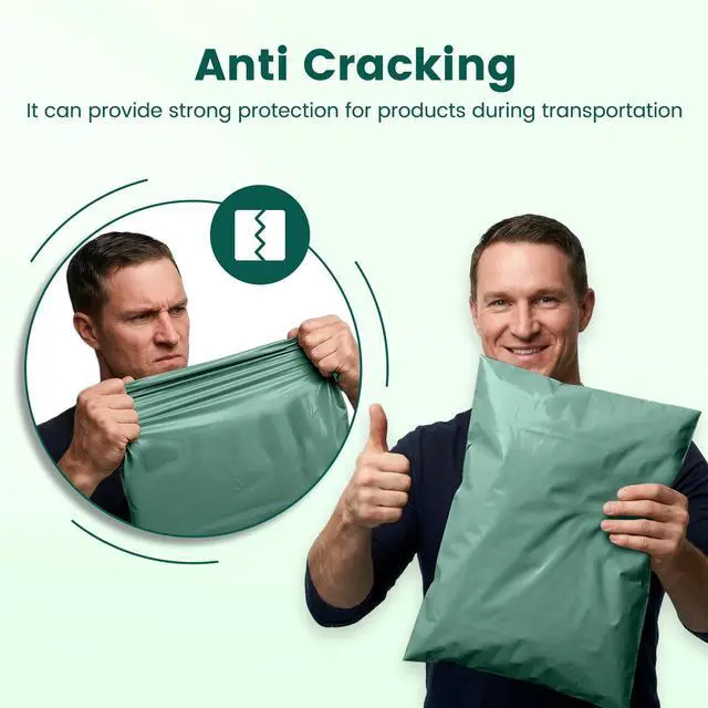 Alt view image 5 of 7 - Bulk Poly Mailers 14.5x19 400 Pack, Self Seal Large Shipping Bags Heavy Duty Thick Waterproof Tear-resistant Mailing Envelopes, Packaging Bags for Clothing, Small Business, Grayed Jade Green