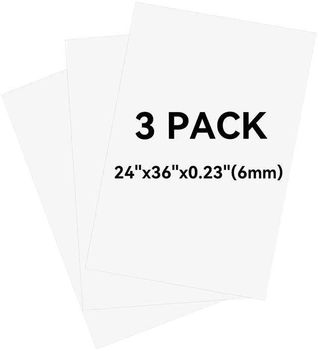 Main image of Foam Board 24x36 Inch, 3 Pack White Poster Board, 0.23 Inch Thick High-Grammage Paper Facing, Lightweight, Easy to Cut and Draw, Painting, Display & Crafts