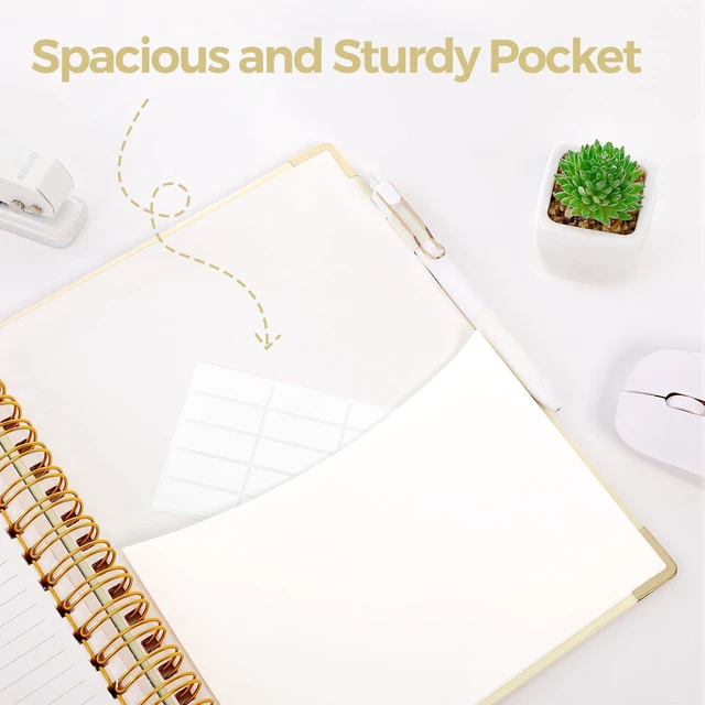 Alt view image 4 of 7 - Notebooks for Work, 5 Subject Notebook with Dividers and Tabs, 8" x 10" College Ruled Notebook, 300 Pages Spiral Journal for Women, Green