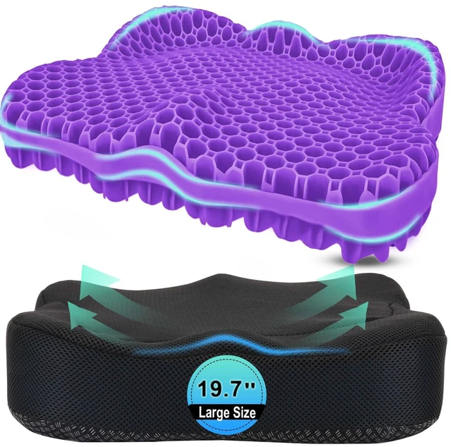 Main image of Thicken 19.7in Seat Cushion, Gel Seat Cushion for Long SittingOffice Chair, Wheelchair, Car Pad, Large Cooling Support Pad for Back Pain, Sciatica, Tailbone Pain Relief