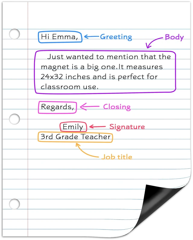 Main image of 24 x 30 Giant Magnetic Notebook Paper For Classroom Elementary Classroom Must Haves for Teachers Elementary Dry Erase Magnetic Lined Paper for Whiteboard Notes Lists and Handwriting
