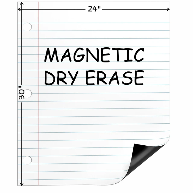 Alt view image 3 of 7 - 24 x 30 Giant Magnetic Notebook Paper For Classroom Elementary Classroom Must Haves for Teachers Elementary Dry Erase Magnetic Lined Paper for Whiteboard Notes Lists and Handwriting